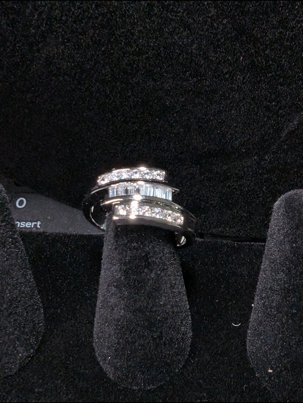 Elegant Silver-Tone Crystal Wrap Ring - White CZ Accent